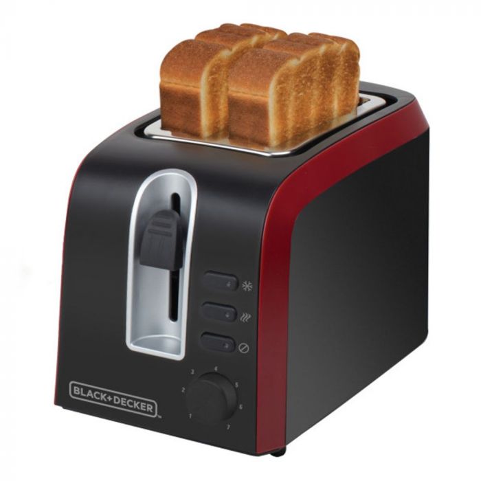 Tostadora B D TR19610 Negra Boca Ancha 2 Panes