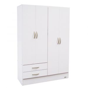 Placard 4 Puertas 3 Cajones PLATINUM LS 9140 Color Blanco