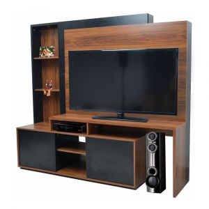 Rack TV PLATINUM 558-0 Negro / Roble