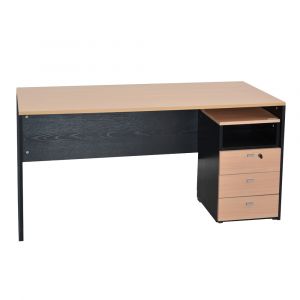 Escritorio PLATINUM 503/03 150Cm Negro / Haya