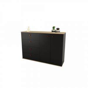 Modular Bahiut Vajillero TABLES 7009 OLMO/NEGRO