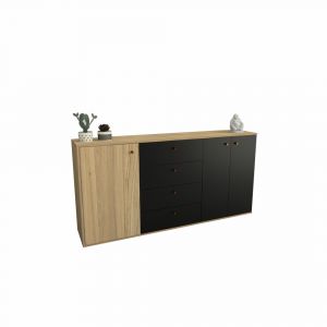 Modular Bahiut Vajillero TABLES 7010 Olmo / Negro