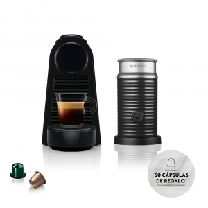 Cafetera NESPRESSO ESSENZA Mini D Black + Espumador Aeroccino