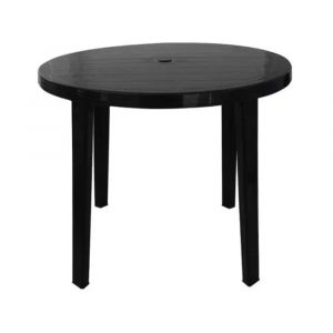 Mesa de Jardín QUALITY PLASTIC Redonda 40067 D/90cm Negra