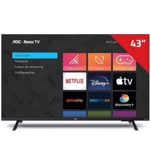 Smart Tv 43" Roku Tv AOC 43S5135/77G Full Hd