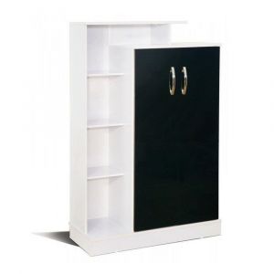 Armario Multifunción con Modular 2 Puertas MÁXIMO Color Blanco Negro