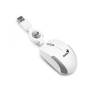 Mouse GENIUS MINI Con Cable Retráctil Blanco