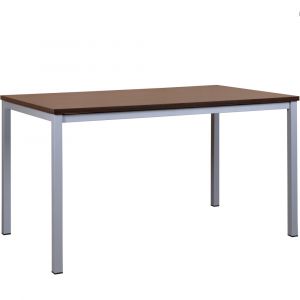 Mesa DIELFE 140CM Caño Negro Tapa Chocolate MZ140