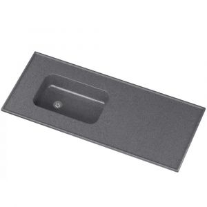 Mesada De Cocina MS 120Cm Con Bacha Sin Zócalo Color Gris