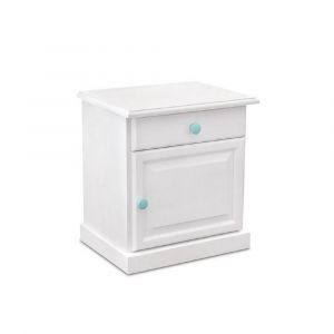 Mesa de Luz PATRIA ECO Blanco 1 Puerta 1 Cajón 350001