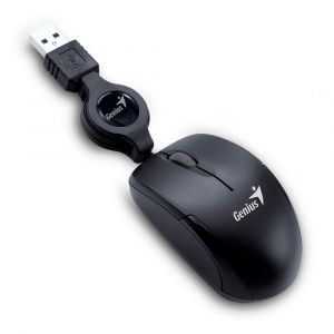 Mouse GENIUS MINI Con Cable Retráctil Negro