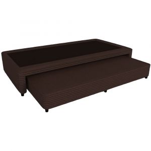 Sommier Bicama 1 Plaza MUSSA URANIA Chenille Marrón