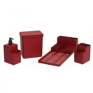 Kit Organizador de Vajilla de 4 Piezas COZA Rojo