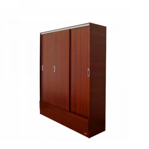 Placard 3 Puertas Corredizas 3 Cajones PLATINUM MAX 633 Color Cedro