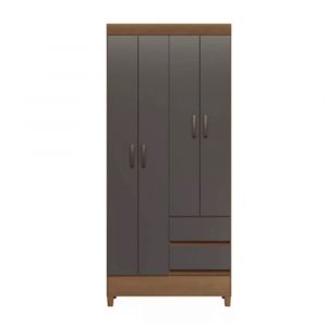 Placard 4 Puertas 2 Cajones SANTOS ANDIRÁ Fit 4.2 Jequitibá / Gris
