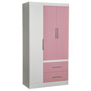 Placard Infantil 3 Puertas 2 Cajones MAXIMO 68003 Rosa