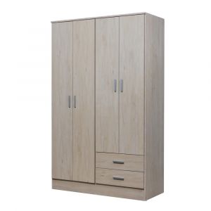 Placard 4 Puertas 2 Cajones RICCHEZZE Tana Eco Fresno / Blanco