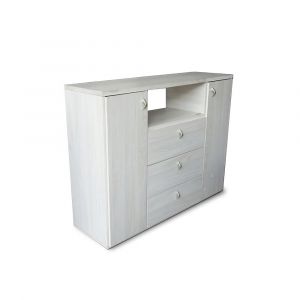 Modular Arcón Multiuso 2 Puertas 3 Cajones PLATINUM 2606-09 Color Gris Andino