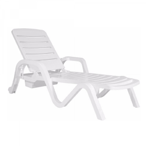 Reposera de Pileta DESCANSAR 195Cm Blanca