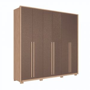 Placard 6 Puertas 4 Cajones Internos SANTOS ANDIRÁ Genova Chocolate
