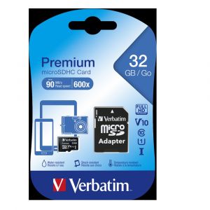 Tarjeta de Memoria Verbatim 32GB MicroSD Clase 10 con Adaptador