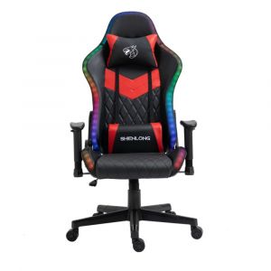 Sillón Gamer con Iluminación RGB SHENGLONG SCH-RGB155 Negro y Rojo