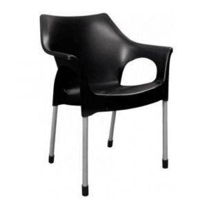 Sillón de Jardín QUALITY PLASTIC 40003 Zafiro Pata Caño Negro