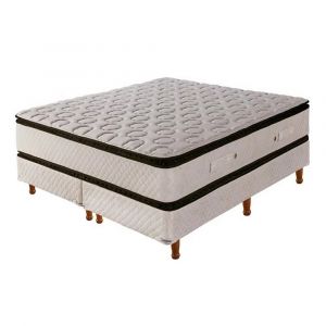 Sommier y Colchón de Resortes 2 Plazas Queen 160cm X 200cm CANNON SUBLIME Con Pillow 