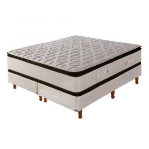 Sommier y Colchón de Resortes 2 Plazas Queen 160cm X 200cm CANNON SUBLIME Con Pillow 