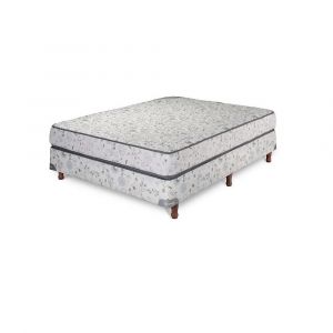 Sommier y Colchón de Espuma 2 1/2 Plazas 140cm x190cm SUAVESTAR EXTRA Tela Matelaseada